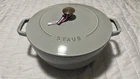 Staub Cast Iron 5 Qt, Essential French Oven, White Truffle New. Price: $160.00.