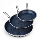 Hybrid Set Tri-ply Non Stick Frying And Skillets (8"/9.5"/11"), Blue New. Price: $219.07.