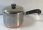 Vtg Revere Ware Copper Bottom Saucepan Pot + Lid 2272609/2363973 Pre 1968 Used. Price: $24.00.