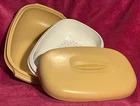 Vintage Tupperware Harvest Gold Piece Vegetable Steamer 1273-1 1274-6 1275-3 Used. Price: $16.14.