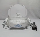 Vintage Corningware Blue Cornflower A-22-B Electromatic A-10 Casserole Dish Set Used. Price: $49.99.