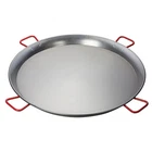 Winco CSPP-35 Polished Carbon Steel 35.5" Dia. Paella Pan W/ (4) Handles New. Price: $218.61.