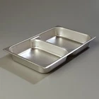 Carlisle 607002D Divided Chafer Pan 12-3/4"WX20-3/4"DX2-1/2"H New. Price: $71.99.