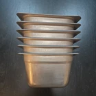 Lot Of Browne Stainless Steel Sixth Size 4 Inch Deep Steam Table Pans 1/6TH Used. Price: $25.00.