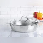 Princess House Heritage Stainless 12'' Straining Skillet W/lid - 6154 New. Price: $155.00.