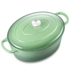Leonyo 5QT Oval Dutch Oven Pot With Lid Enameled Cast Iron Heavy Duty Cookware F New. Price: $82.97.