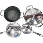 Anolon Allure Anodized Nonstick Cookware Set 7 Piece Stockpot Steamer Sauce Pans Used. Price: $59.99.