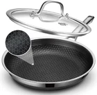 Snowclad Frying Pan W/lid Non Stick Stainless Steel Skillets Induction Oven, 10" New. Price: $129.93.