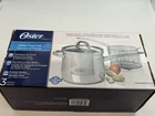 Oster Sangerfield 3-PIECE Stainless Steel Deep Fryer Pot Set Lid/basket New Read. Price: $29.99.