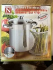 Cook Home 4 Quart 3-PIECE Stainless Steel Vegetable Asparagus Steamer Pot New. Price: $34.00.