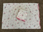 Vintage Pillowcase Set Dan River No Iron Percale Rosebuds Scalloped Pink Trim Pre-owned. Price: $12.00.