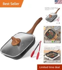 11 Inch Nonstick Grill Pan With Lid Indoor Cooking Induction Square Skillet New. Price: $71.15.