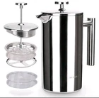 Secura French Press Coffee Maker Pot 304 Grade Stainless Steel 34 Oz Open. Price: $24.99.