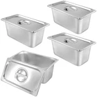 4 Pack 1/3 Size Anti-jam Hotel Pans, 6 Inch Deep Steam Table With Lid, Ca... New. Price: $62.12.