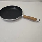 Vintage Mirro 54221-1330 10 Skillet Wood Handle Non Stick Anodized Aluminum Pan Used. Price: $22.95.