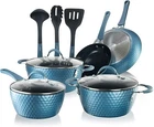 Nonstick Cookware Excilon, Home Kitchen Pots, 11 Pcs, Royal Blue New. Price: $189.00.