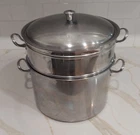 Letang & Remy Stock Pot Steamer Lid, Stainless Copper Core, France Cookware Used. Price: $169.00.