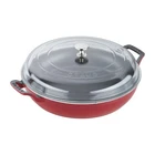 Iron Braiser 3.5 Quart Dutch Oven Glass Lid Cherry Staub Cast 3-4 New. Price: $299.99.
