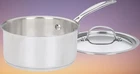 Cuisinart 2-QT Saucepan Chef's Classic, Stainless Steel, W/ Cover, 719-18 New. Price: $50.06.
