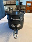 Commercial Aluminum Cookware 2.5 Qt Stock Pot Steamer 3 Pc 8702 1/2 With Bonus Used. Price: $40.00.
