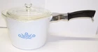 Vtg Corning Ware Blue Cornflower 2QT. P-65-B Sauce Maker With Lid & Handle Exuc Used. Price: $59.95.