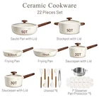 Carote 22PC Ceramic Nonstick Cookware Set Induction Pots Pans Oat New. Price: $99.99.