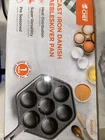 Pre-seasoned 12 In. Dia Cast Iron Danish Pancake Frying New. Price: $25.00.