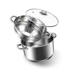 Aufranc 4 Quart 18/10 Stainless Steel Tri-ply Stockpot And Steamer With New. Price: $42.27.