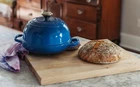 Creuset Signature Cast Iron 1.75 Quart Bread Oven, Marseille Blue - New. Price: $350.00.