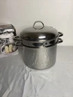 Kitchen Collection 4PC 8 Quart Stainless Steel Multi Cooker Used. Price: $22.95.