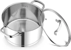 Teamfar 6QT Stainless Steel Stock Pot, Tri-ply Base Cooking Pasta Sauce Soup New. Price: $40.99.
