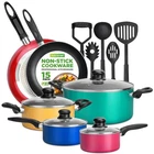 Nutrichef 15-PIECE Non Stick Kitchen Cookware Set Pfoa/pfos-free, Colorful He... New. Price: $87.68.