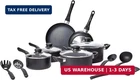 Amazon Basics Non-stick Kitchen Cookware 15-PIECE Set With Stay-cool Handles, Ev New. Price: $122.50.