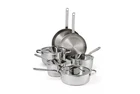 Tramontina Tempo Tri-ply Base Stainless Steel 10-PIECE Cookware Set With Glass New. Price: $374.99.