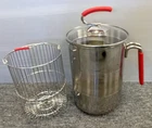 Kuhn Rikon 4TH Burner Pot With Glass Lid And Steam Basket 12 Cup 4200QVC Used. Price: $30.00.