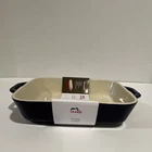 New Staub Ceramic Rect Gratin Baking Dish Dark Blue 7.5 X 6. Price: $24.00.