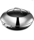 Hexclad Hybrid Nonstick 14" Inch Wok W/ Stainless Steel Lid New Open Box. Price: $125.00.