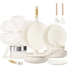 Carote A13623 21-PIECES Pots Pans Set With Detachable Handle Granite White New. Price: $51.00.