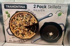 Tramontina - Pack Skillets 9 In. & 12 Enameled Cast Iron Blue New. Price: $24.99.