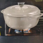 Lodge Porcelain Enamel Cast-iron 6QT Dutch Oven EC6D13 Oyster White Brand New. Price: $73.00.