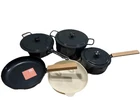 Our Place 8-PIECE Essentials Ceramic Nonstick Oven Safe Cookware Set Black Pans New. Price: $89.00.