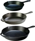 Lodge Seasoned Cast Iron 3 Skillet Bundle. 12 Inches And 10.25 With 8 New. Price: $91.57.