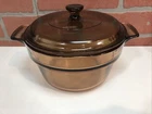 Corning Ware Visions Amber V-20-B Double Boiler Insert & Lid Pyrex France V1.5C Used. Price: $19.99.