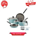 Farberware Easy Clean Nonstick Cookware Set 12-PIECE Pots & Pans Aqua Turquoise New. Price: $55.99.