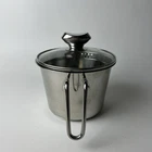 Wolfgang Puck Bistro Elite 2 Qt Cook & Stir Pan With Lid Strainer. Used. Price: $24.99.