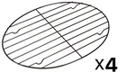 Fox Run Non-stick Oval Roasting/cooling Rack (4-PACK) New. Price: $27.51.