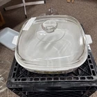 Rare! Vintage Corningware (P-16-B) 10" Casserole Dish W/glass Lid Mushroom Theme Used. Price: $20.00.