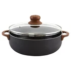 Imusa 6.9QT Black Stone Aluminum Speckled Nonstick Caldero With Glass Lid New. Price: $38.77.