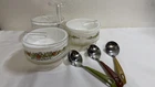 Le Serveur Dip Condiment Bowls Spice Of Life Set With Rotating Tray Lids Spoons Used. Price: $95.00.