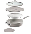 Tramontina Ceramic Nonstick All One Plus Pan 5 Piece Set Beige - Used. Price: $33.00.